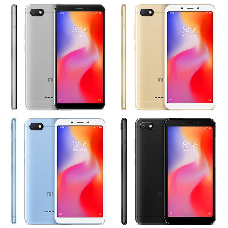 Глобальная версия Xiaomi Redmi 6A 2 Гб 16 GB МТК Helio A22 4 ядра 5 45 дюйма 18:9 полный Экран 13MP