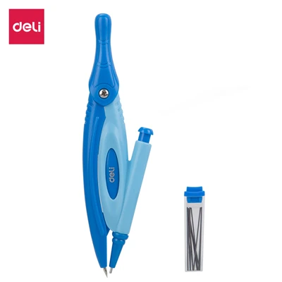 Deli EG20002 Компас ж/механический карандаш пластиковый компас карандаш 2шт 2C - Цвет: Синий