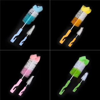 

Baby Feeding Clearer 360 Degree Rotating Spin Sponge Brush Baby Milk Feeding Bottle Nipple Wash Cleaning Scrubber Brushes