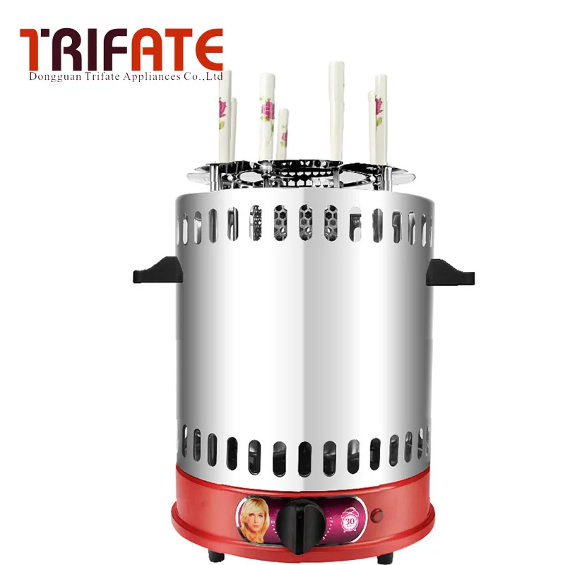 electric grill 8 skewers Vertical kebab grill smokeless rotisserie