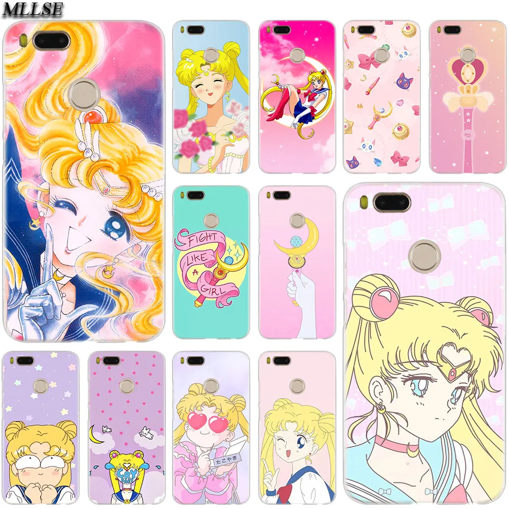 

MLLSE Anime Sailor Moon Clear Case Cover for Xiaomi Mi Play Pocophone F1 8 A1 A2 Lite 6 6Plus Mix 3 2S Redmi Note 4x 5 6 S2 Hot