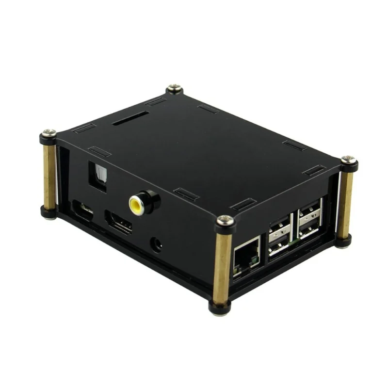 

Acrylic Case for Raspberry Pi 3 Digital Sound Card HIFI DiGi Audio Card Black Case Enclosure Shell Cover