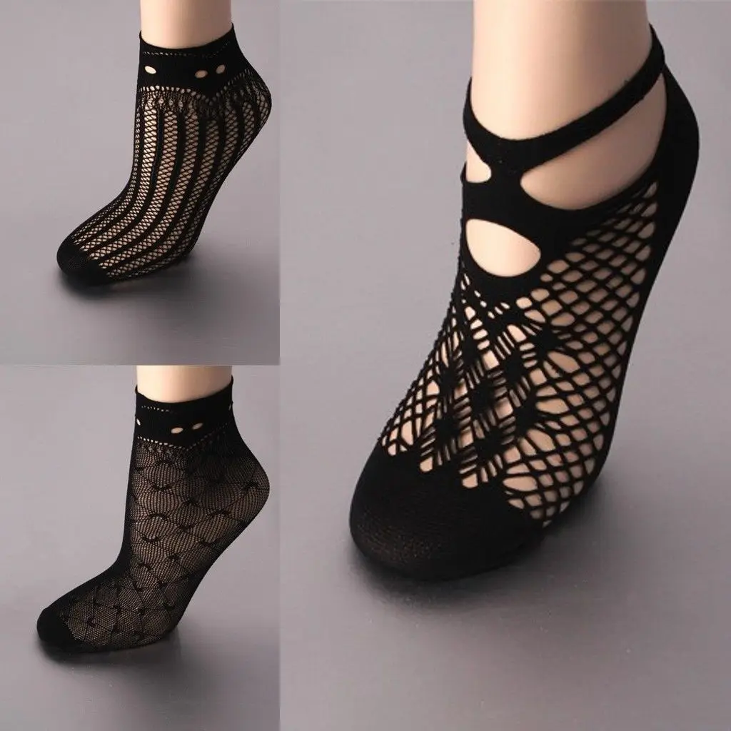 Fashion Summer Women Girl Ankle High Lace Boot Socks Mesh New