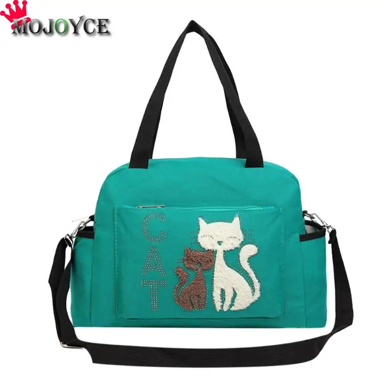 

Fashion Women Shoulder Bags Canvas Handbag Cat Print Casual Crossbody Bag for Women Luggage Travel Bag