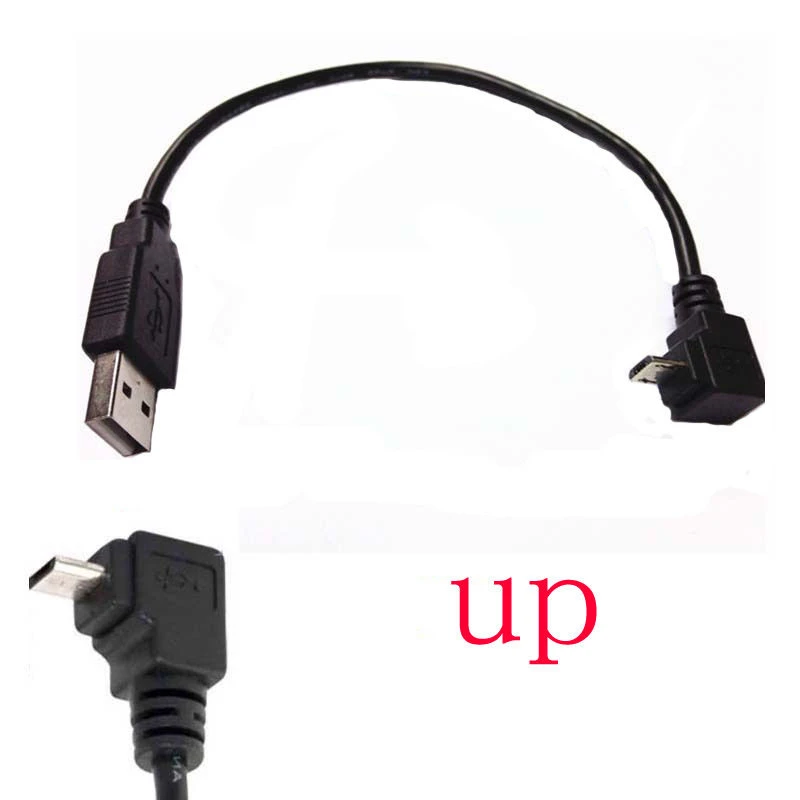 30 см USB 2,0 A папа влево вправо 90 градусов Угол Micro Usb кабель Шнур USB кабель для передачи данных адаптер разъем вверх/вниз/влево/вправо стиль - Цвет: Up