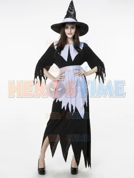 

Halloween Costumes Witch Costume Irregular Hem Dress