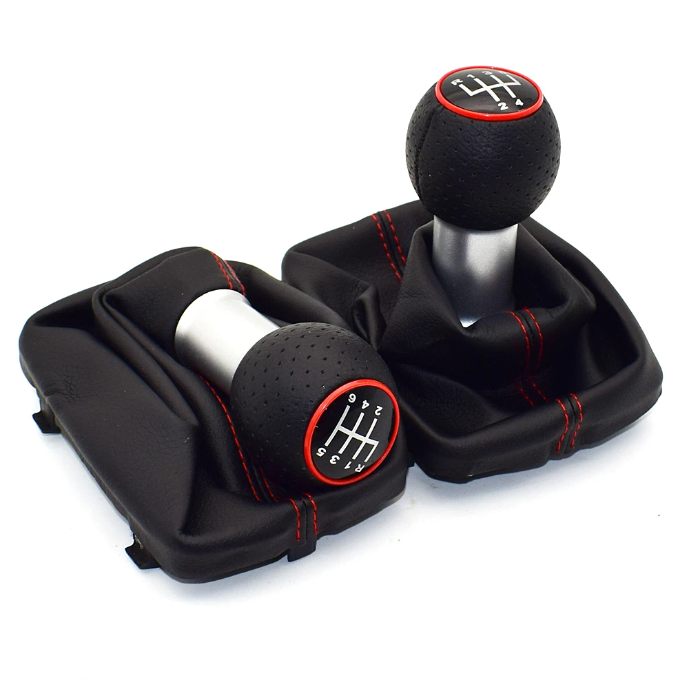 

6 Speed 5 Speed Gear Shift Stick Lever Knob Gaiter Gaitor Boot Cover For Audi /A3 /S3 8L 2001 2002 2003
