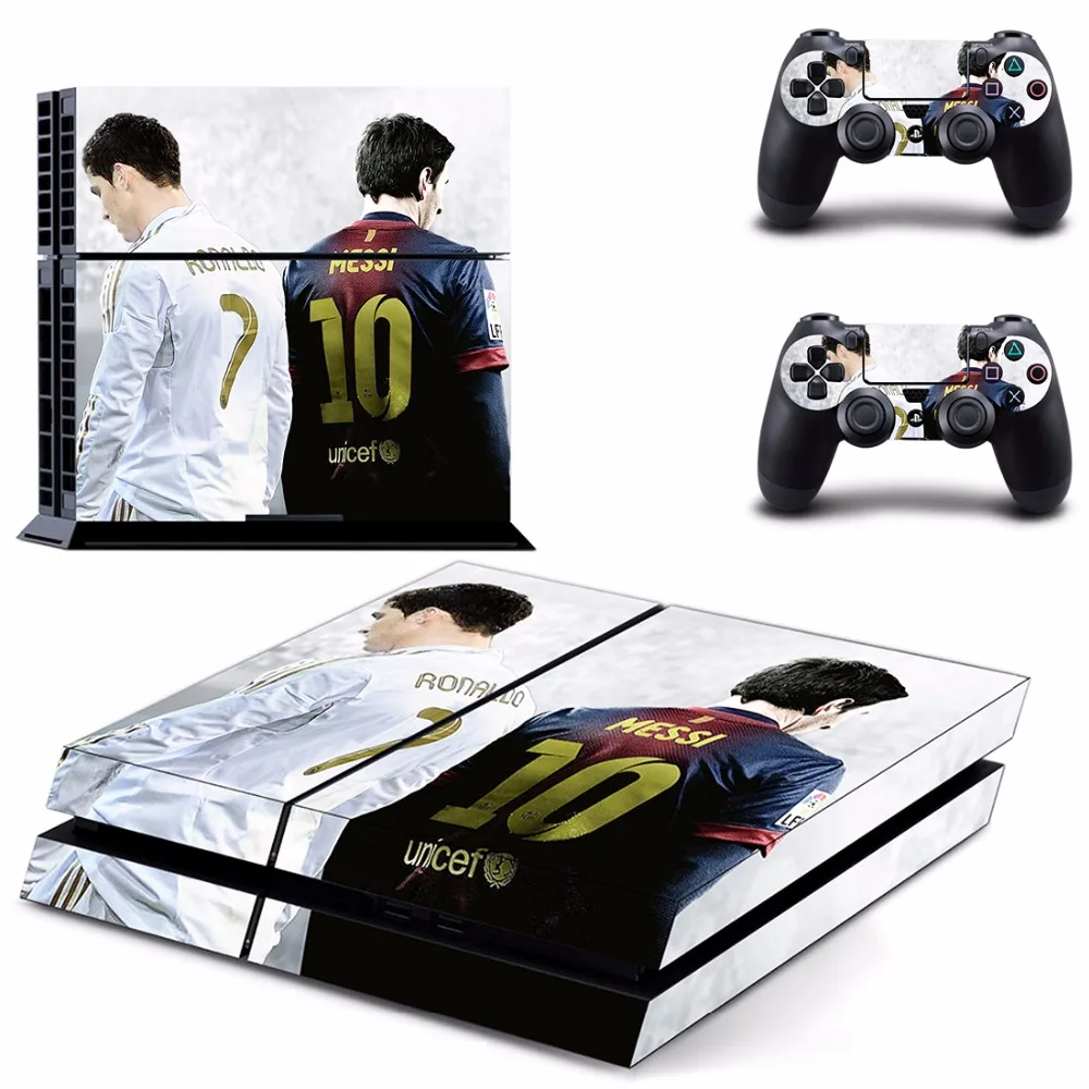 

Football Star Cristiano Ronaldo PS4 Skin Sticker Decal For Sony PlayStation 4 Console and 2 Controlles PS4 Skins Sticker