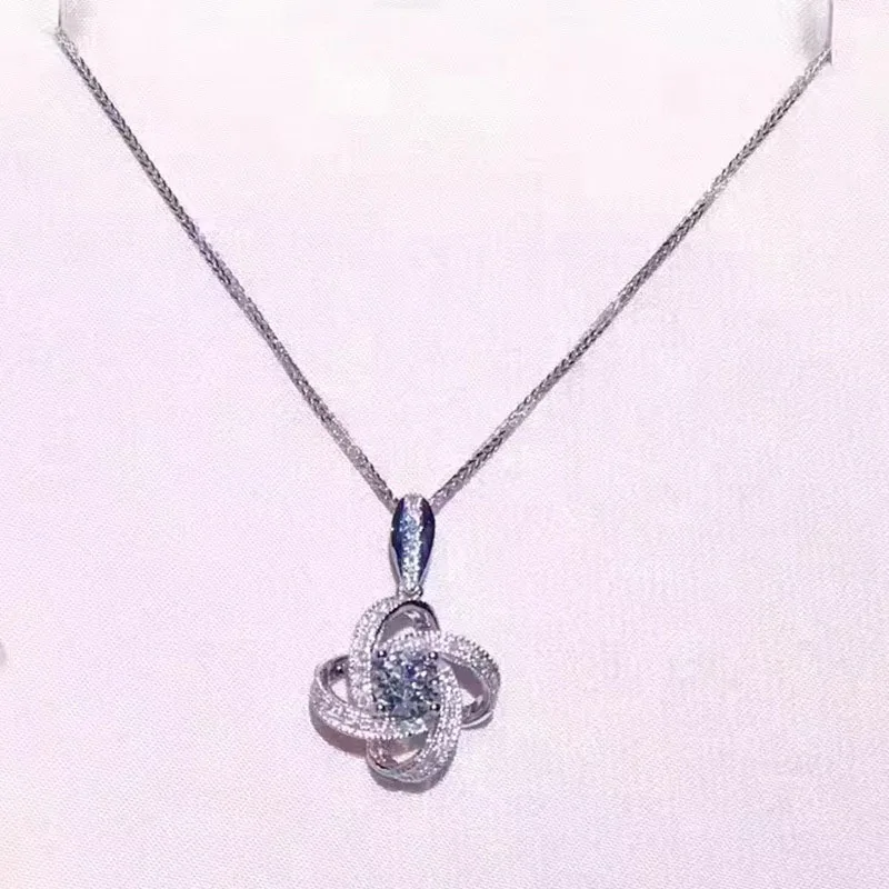 Jewelry 18K gold natural South African Diamond  Necklace Wedding gifts HI002  with a certificate with a certificate