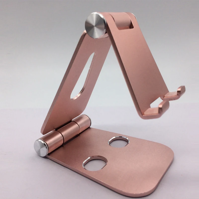 Mobile Phone Holder Stand Tablet Stand Dual Foldable Aluminium Alloy Metal Universal Holder For iPhone Samsung Phone For ipad (7)