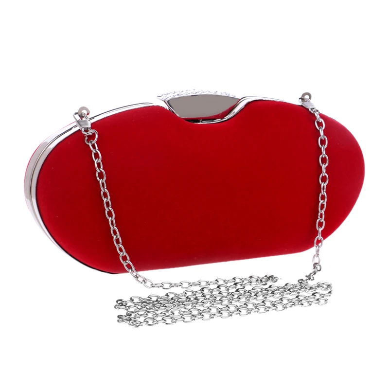YINGMI Crystal evening bags clutch women evening bag diamonds velvet handbags chain shoulder bag for bridal/bridesmaid bag