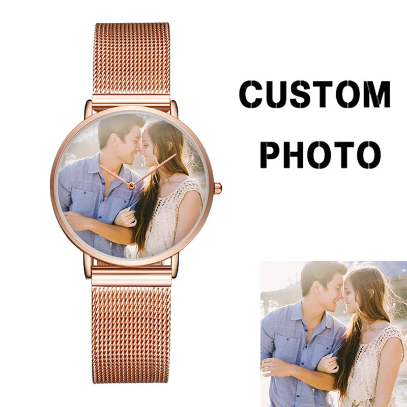 CL033 часы, печать логотипа на циферблате на заказ фото часы с принтом лица наручные часы с принтом индивидуальные уникальные DIY подарок для влюбленных Relojes