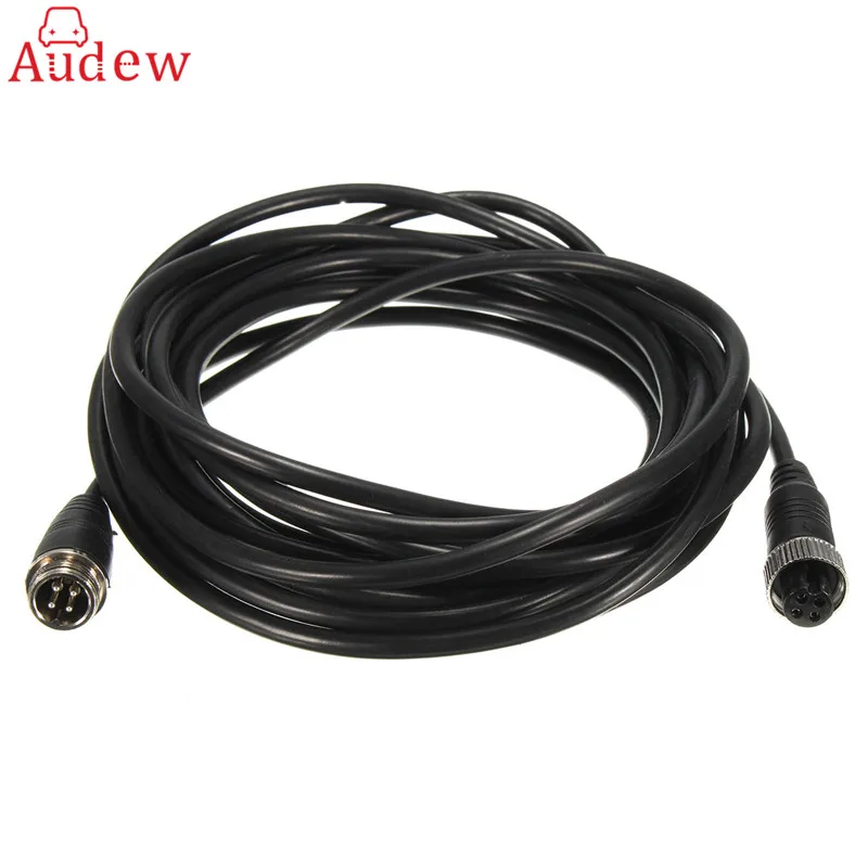 

5M Car Bus Rear View Monitor Camera DVR Male to Female 4 Pin Video Power Extension Cable Cord Wire