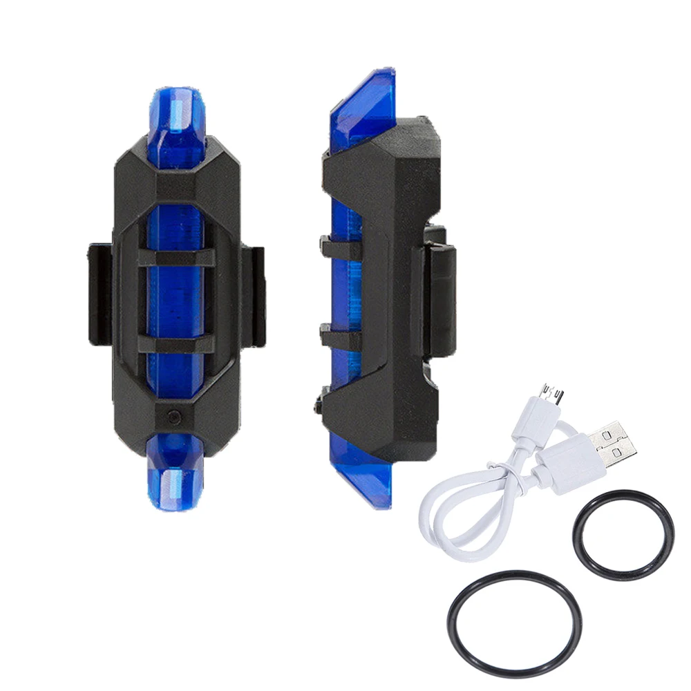 KHLITEC велосипедный задний светильник USB Перезаряжаемый 5LED задний светильник безопасность заднего хвоста Предупреждение велосипедный задний светильник портативный флэш-светильник