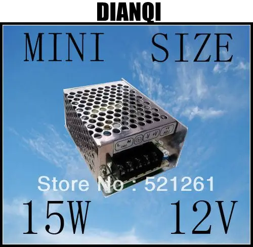 power supply 12v 15w suply 1.3a mini size din led ac dc converter ms-15-12 | Обустройство дома
