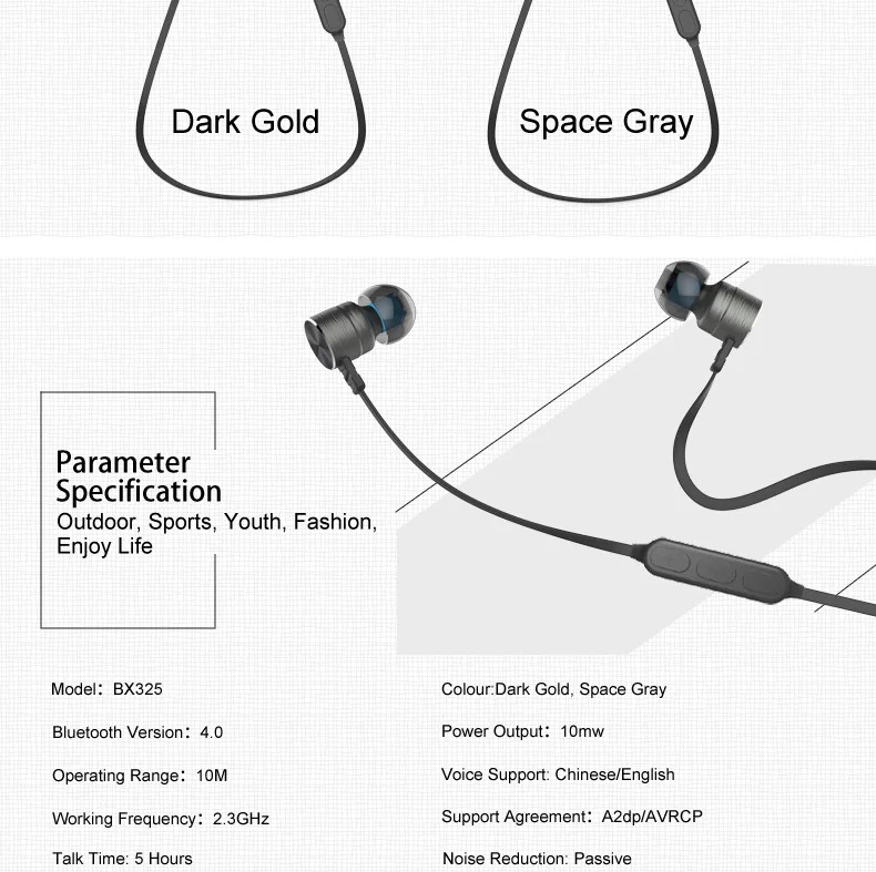 PLEXTONE Bluetooth Sport Headphone CSR 8635 Bluetooth 4.0 Bluetooth Earphone Microphone Call Wireless Connect Two Phones (17)