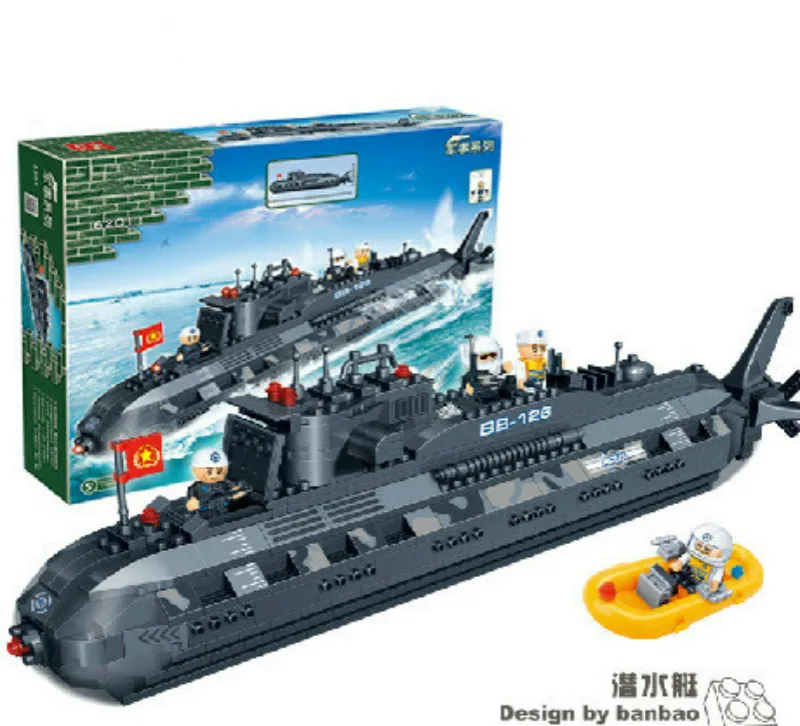 

6201 502pcs Military Submarine Warships U-boat Blocks Educational Model Building Toy Boy Children Kids Bricks Gift lepin