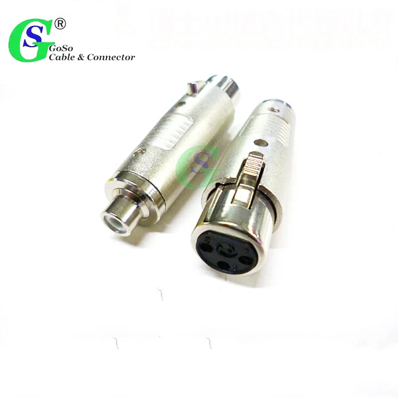 

RCA Female to 3 Pin 3P XLR Female Jack Adapter Metal Connectors