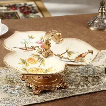 

jewelry ornaments Home Furnishing special offer living room decorative ceramic resin luxury high-grade fruit plate