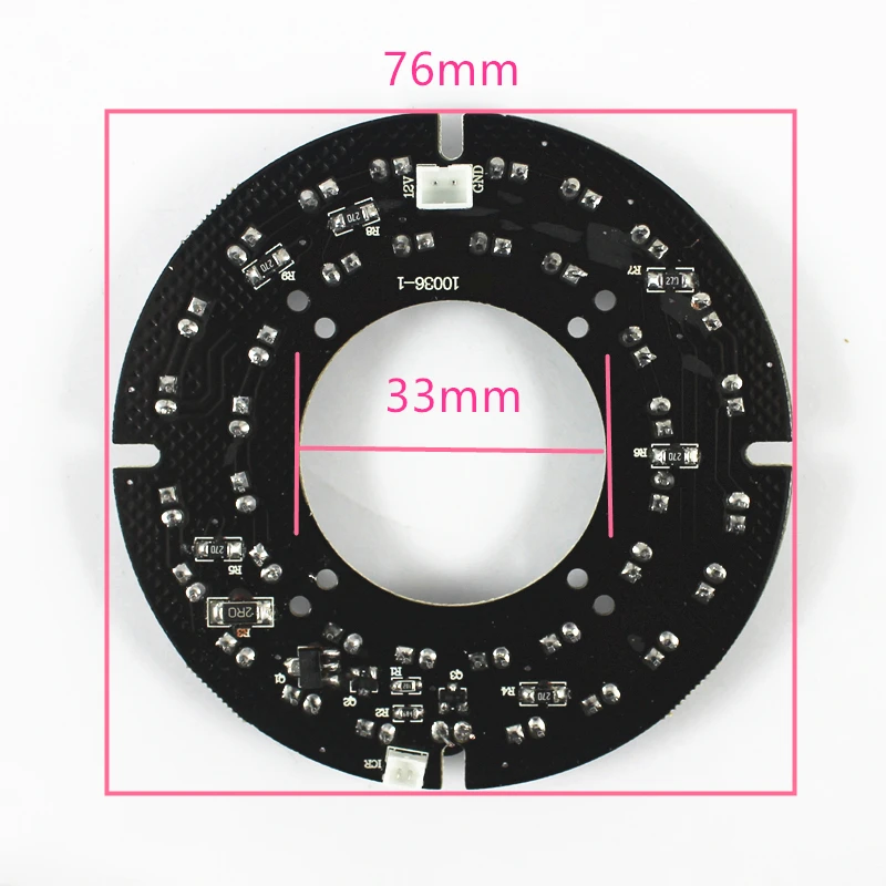 850nm 36 светодиодный 8 мм Инфракрасный ИК Светодиодная панель для Камера 30 градусов лампы. CY-36f8-30