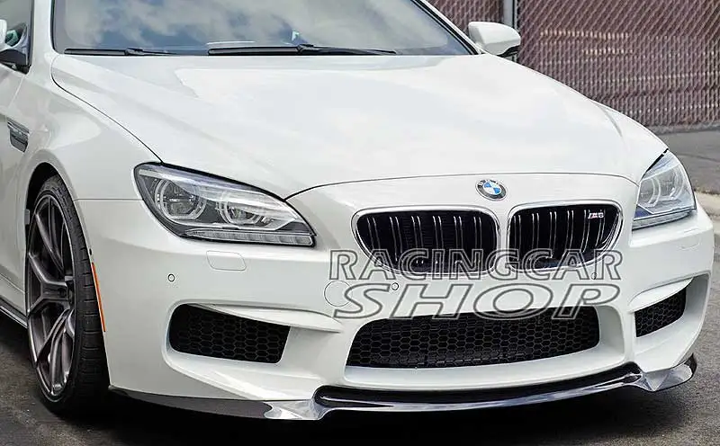 V style Real Carbon Fiber Front Lip Spoiler Fit For BMW 6-series F06 F12 F13 M6 Bumper 2012 UP