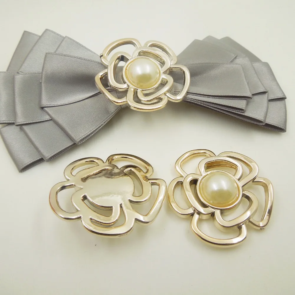 

uv plated rose gold color no fade ccb ribbon buckles 40/40/10mm, 15pcs rope ribbon slider gold flower acessories for bag shoe