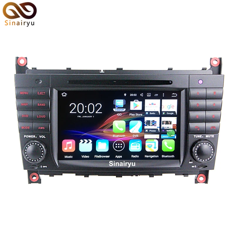 1024 600 Quad Core Android 7 1 2 Car DVD Player For Mercedes Benz C CLK