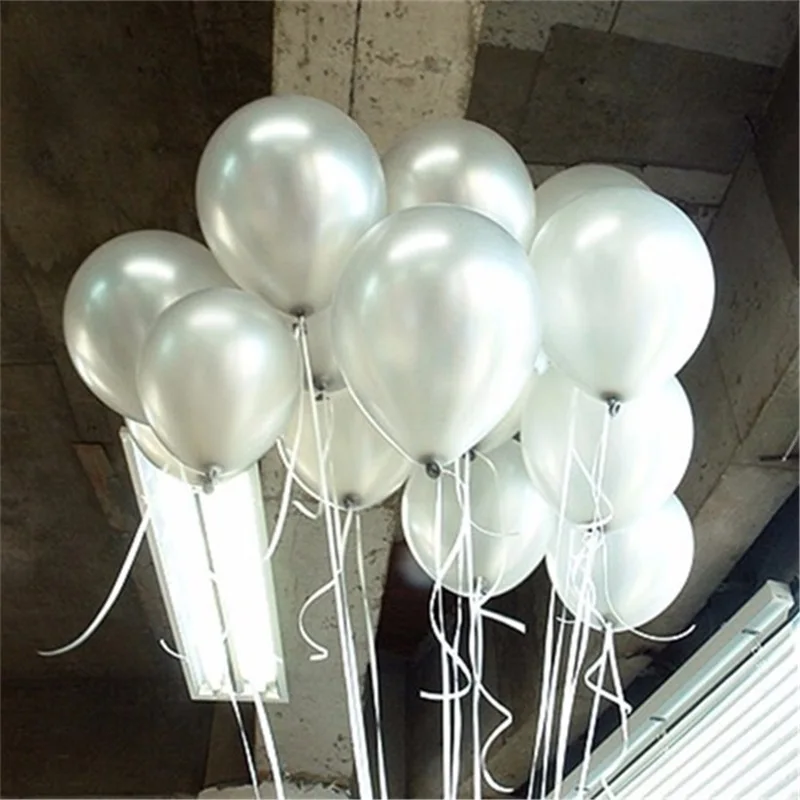 20 шт 10 дюймов голубые латексные шары воздушные шары надувные свадебные украшения для вечеринки на день рождения Детские вечерние воздушные шары, Классические игрушки - Цвет: silver