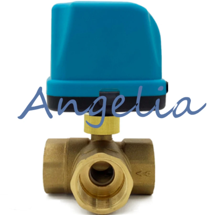 DC12V/24 V DN15 G1/2 &quotBSP латунь 3-ходовой моторизованный шаровой клапан электрический