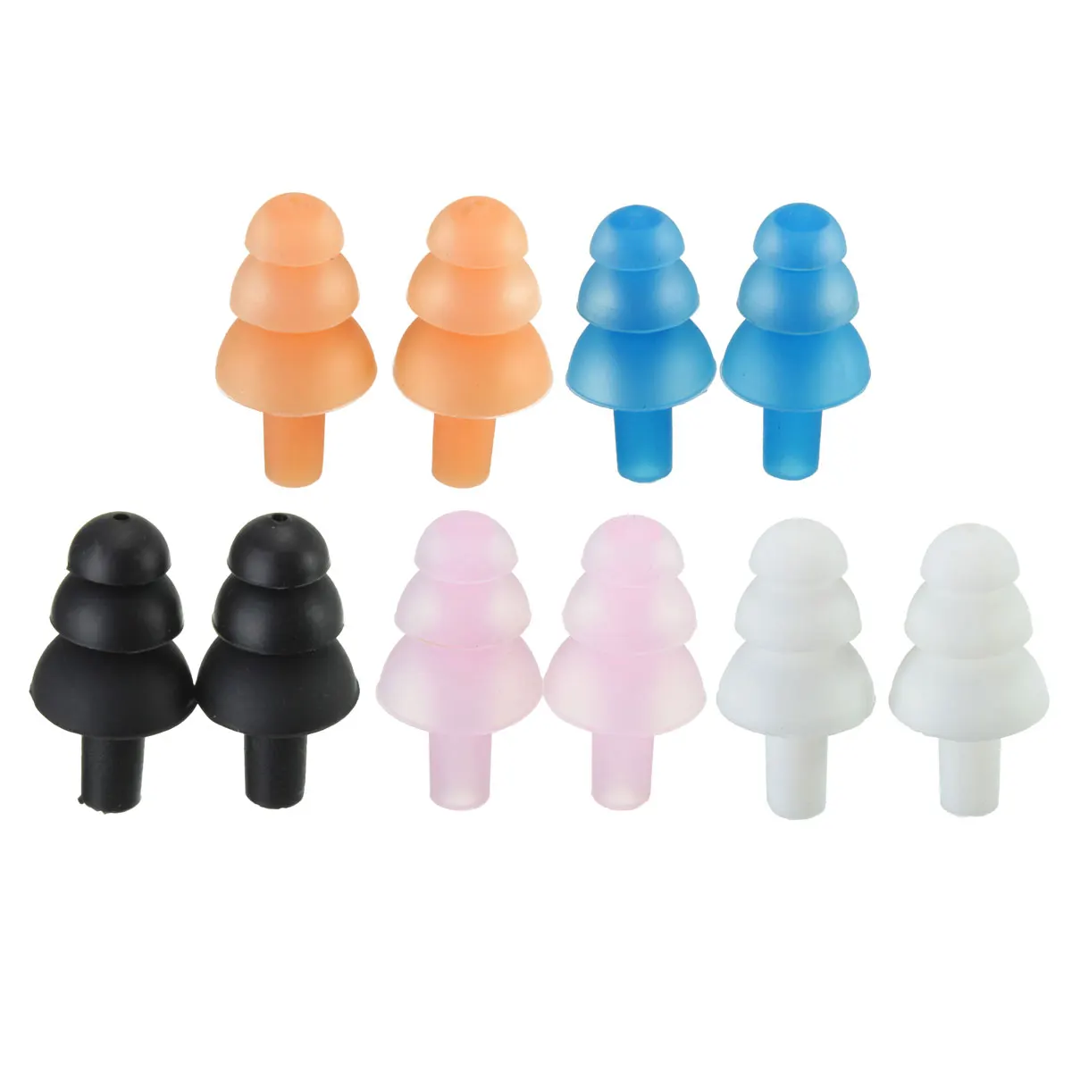 

1 Pair Silicone Waterproof Swimming Ear Plugs Earplugs Ear Protector Noise Reduction Protective Earmuffs