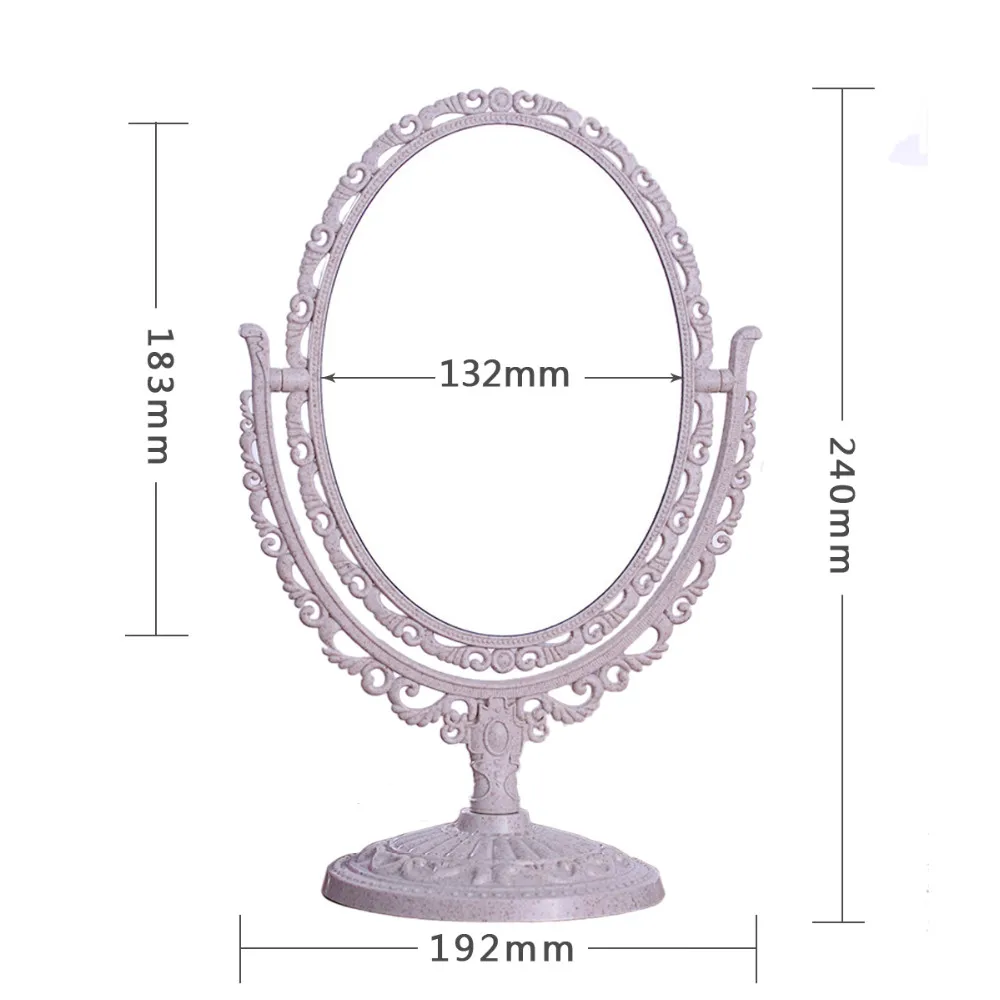Двухсторонний Макияж косметическое овальное зеркало для бритья банный стол на подставке