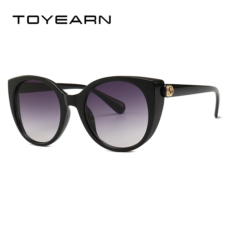 TOYEARN новые модные женские роскошные брендовые дизайнерские солнцезащитные очки кошачий глаз женские винтажные градиентные леопардовые солнцезащитные очки для женщин