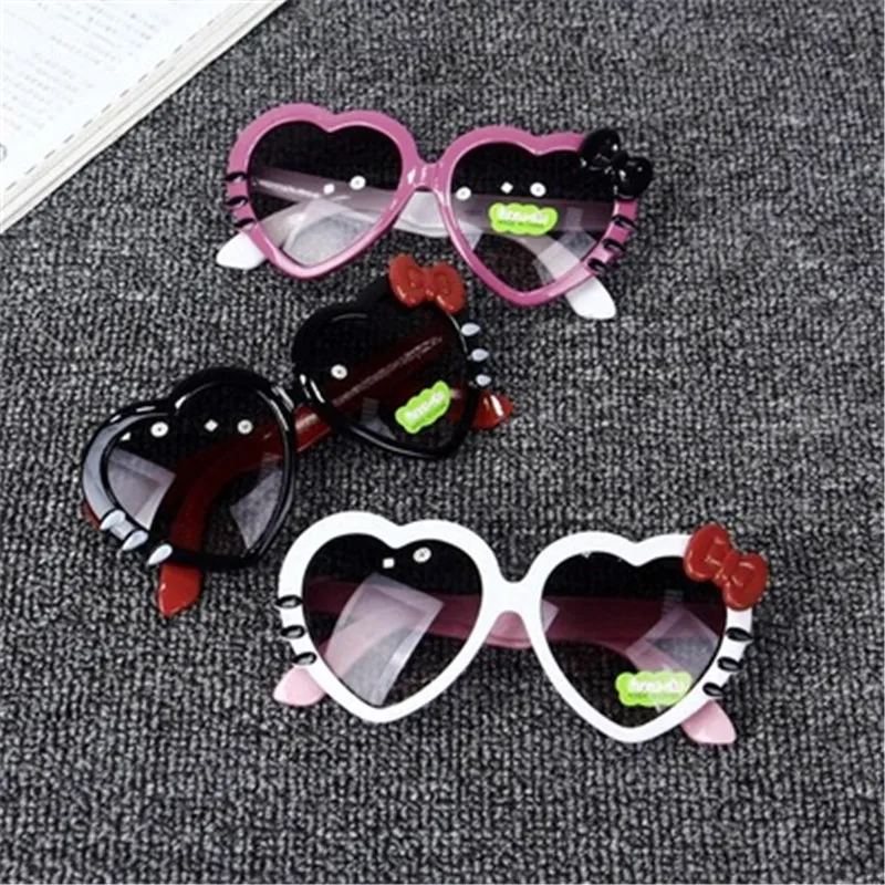 Модные детские солнцезащитные очки милые Hello Glasses для принцесс высококачественные кошачий глаз мальчиков и