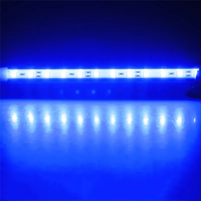 Подводный для аквариума светодиодный свет аквариума водонепроницаемая лампа 29 см 12 Led 5050 SMD светло-синий/белый цвета ЕС/США/Великобритания штекер