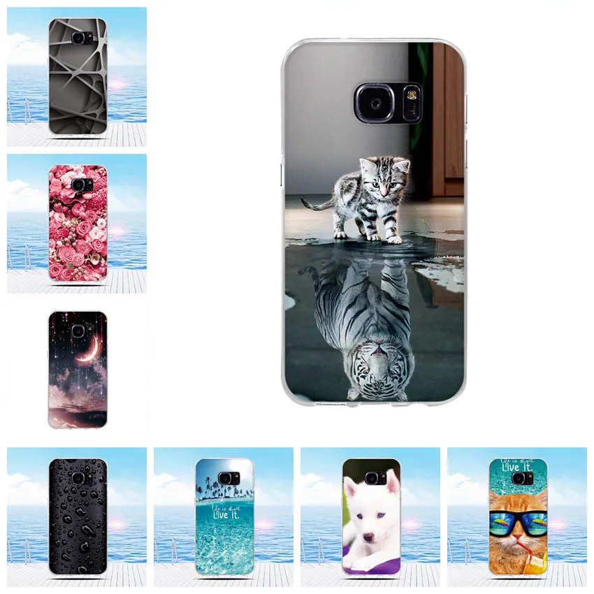 

For Samsung Galaxy S7 G930 Case Cartoon 3D Relief Printing Pattern Back Cover TPU Soft Silicone Case