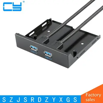 

New 3.5" Floppy Bay Internal 20 Pin 2 Ports USB 3.0 Front Panel Bracket Cable usb3.0 to 20pin/19pin 50cm