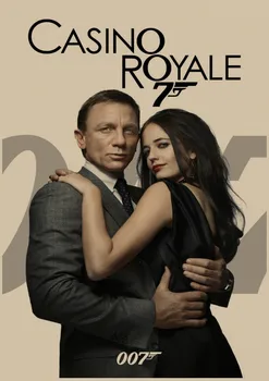 

Retro poster decoration, movie poster < 007 Casino Royale > Family bedroom wall sticker