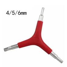 RED LAND Bicycle Bike 3-Way Handle Hex Trigeminal 4mm 5mm 6mm Y Type Socket Wrench