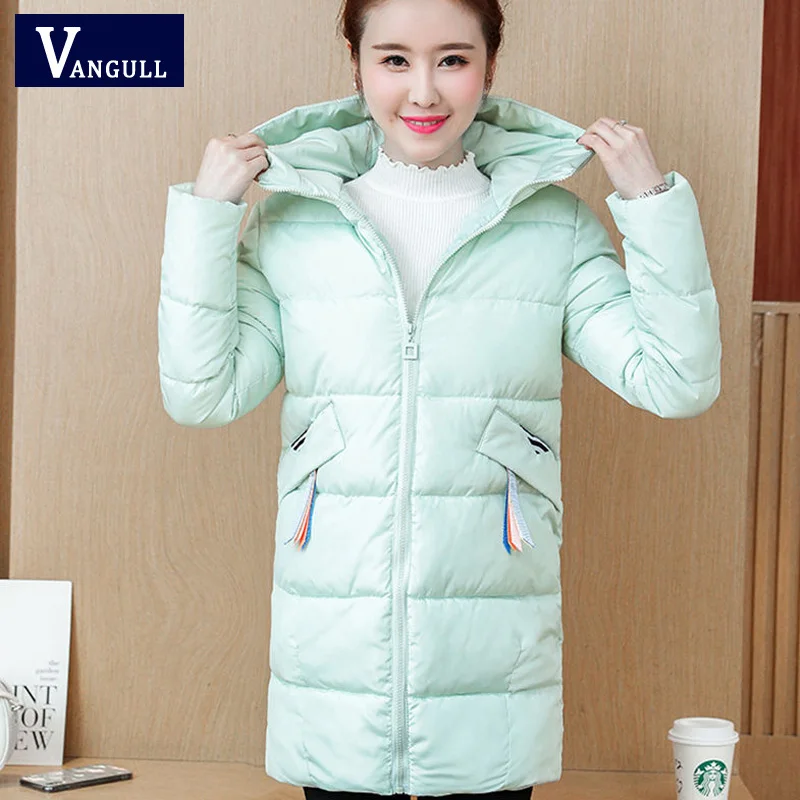 

Vangull Women Parkas Winter Warm New Cotton Coats Long Loose Thick Parkas 2019 Autumn Casual Hooded Long Sleeve Female Outerwear