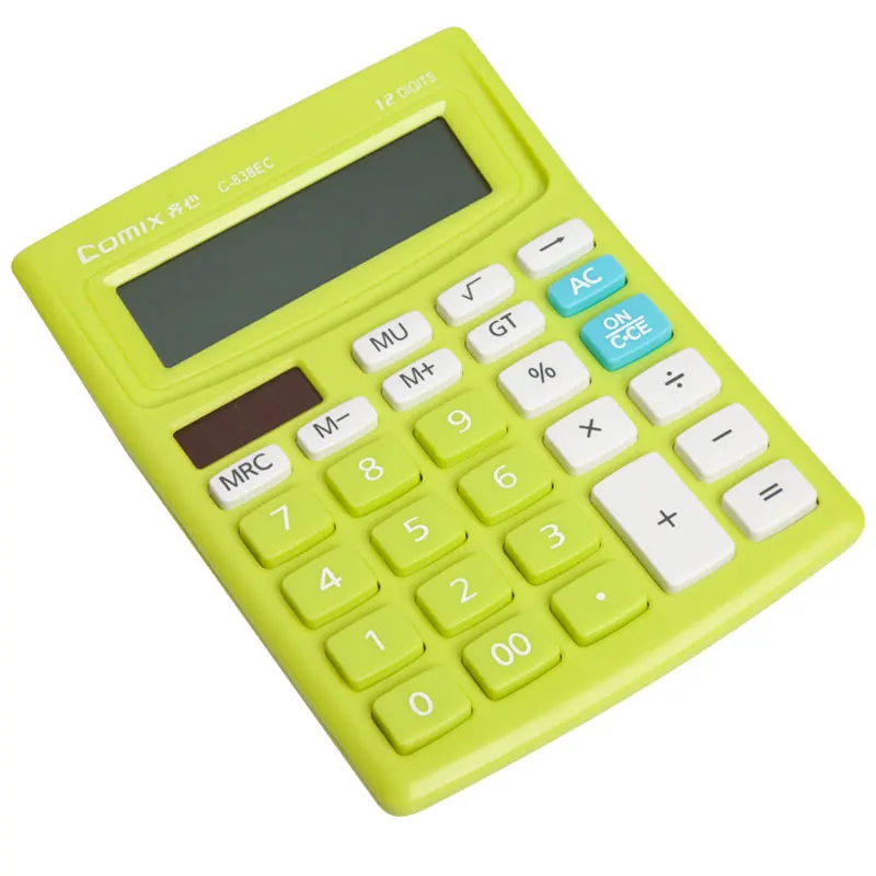 C-838EC حاسبة الطاقة الشمسية حاسبة اللوازم المكتبية ازدواجية السلطة إمدادات حاسبة الملونة مكتب البسيطة Hesap Makinesi 1 قطع C-838EC حاسبة الطاقة الشمسية حاسبة اللوازم المكتبية ازدواجية السلطة إمدادات حاسبة الملونة مكتب البسيطة Hesap Makinesi 1 قطع