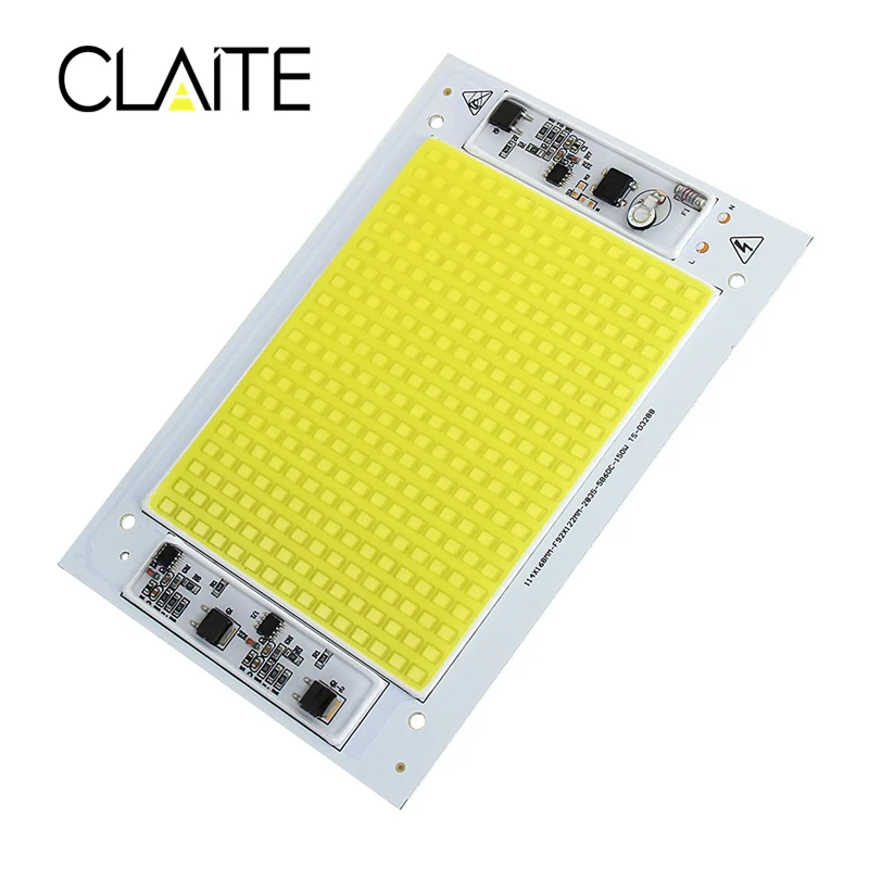 

CLAITE 150W White LED COB Light Chip Aluminum 148*116mm AC220V High Power Lamp Chip For DIY Floodlight Spotlight Lamp