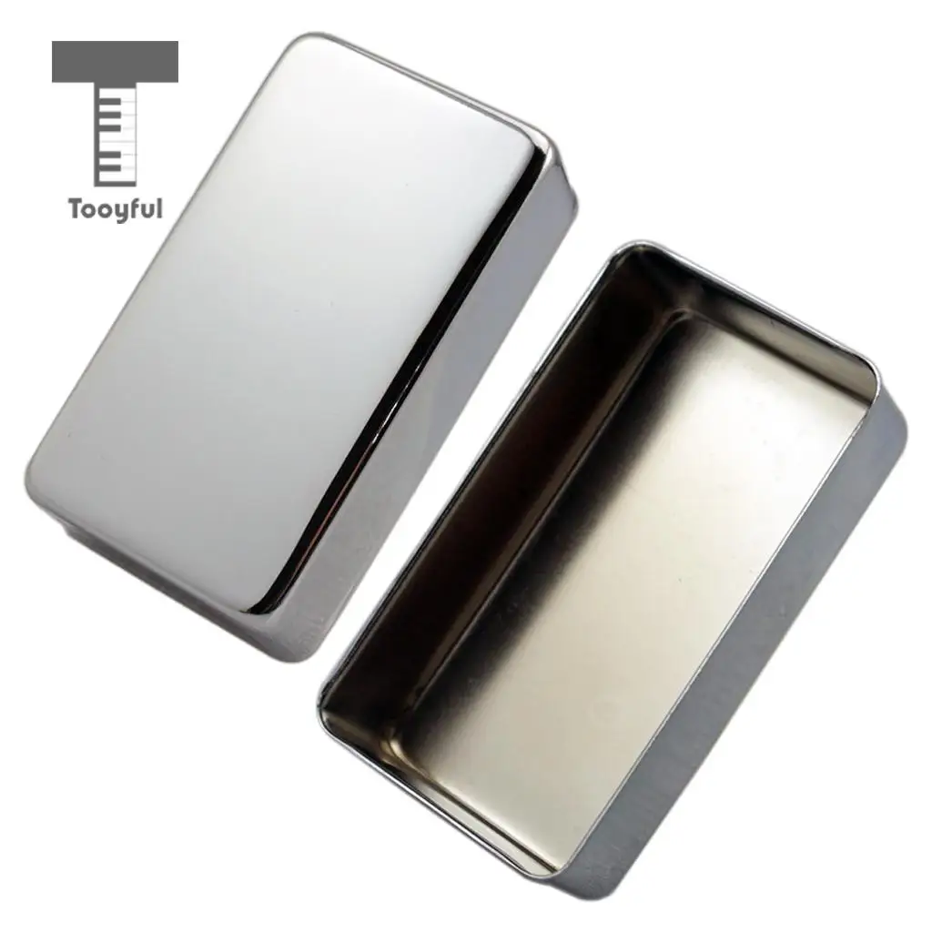 Tooyful 2 Pcs Sealed Closed Double Coil Humbucker Pickup Cover for Electric Guitar Parts