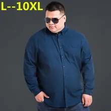 8XL 6XL 5XL 4XL новая хлопковая оксфордская рубашка мужская повседневная рубашка брендовая мужская Одежда Классический воротник Мандарин Camisas Masculina