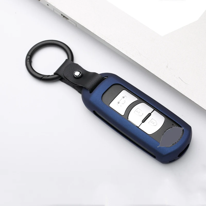 

Carbon Stars Car Key Case For MAZDA 2 3 5 6 CX-3 CX-5 CX-7 CX-9 Speed Miata MX5 Shell Jacket Protector 3 4 Button Holder Keyring