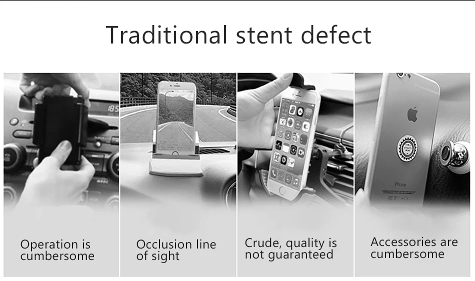 !ACCEZZ Universal Air Vent Car Phone Stand Holder For Samsung S9 iPhone X 8 Xiaomi Huawei Bracket Aluminum Alloy Support Holder (2)