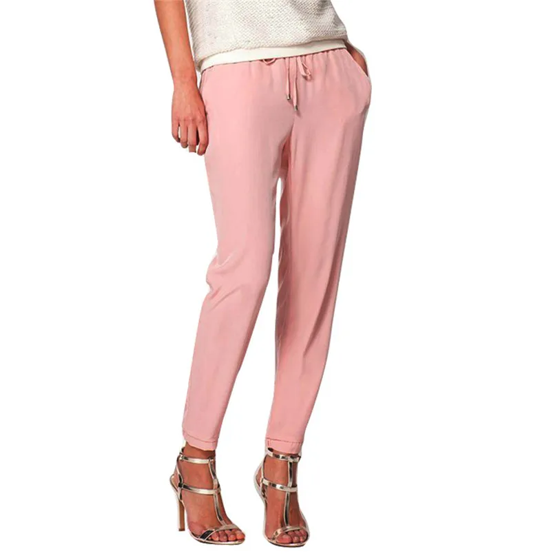 

2018 Summer Women Casual Soft Ultrathin Harem Pants Comfy Elastic Waist Full Length Trousers Lady Pants Female Clothing Feb 28