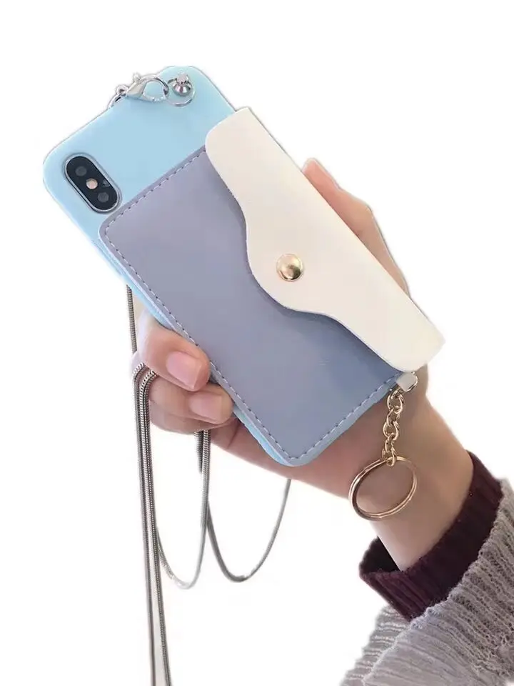 

Cute wallet card bag Crossbody phone case for iphone XS MAX case for iphone X XR 6 6s 7 8 Plus strap cover S10 S8 S9 note9 note8