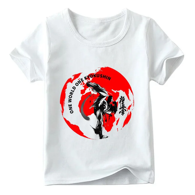 Детская Футболка Kyokushin Karate Kanji с символами для маленьких мальчиков и девочек