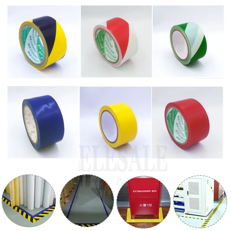 

High Quality 1 Roll 48mm*18m Waterproof PVC Warning Tape Anti-Skid Caution Barrier Safety Tapes For Warehouse Factory School