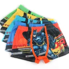 5 шт./лот; трусы с супер героями; нижнее белье для мальчиков; трусы-боксеры для младенцев; хлопковые трусы-шорты с рисунком Бэтмена; нижнее белье для подростков; трусы-боксеры
